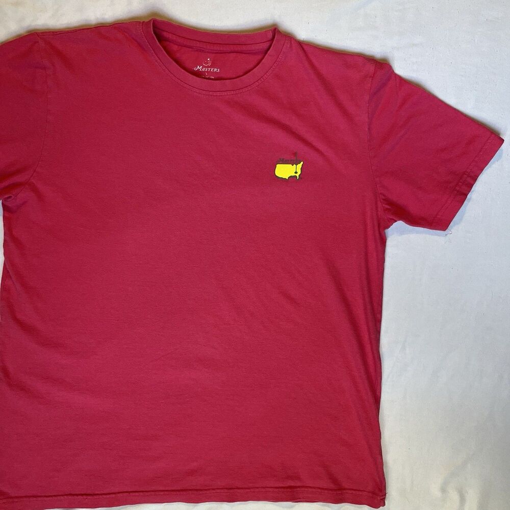 Masters T Shirt Mens L Large 2022 Cotton Golf Augusta National Pink Double Sided - Picture 6 of 9